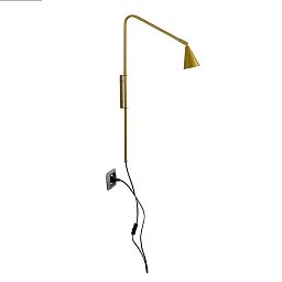 Obrázek pro produkt Nástěnné svítidlo Enea, nastavitelné, zlaté, 1 x GU10, 37,7 x 9 x 69,5 cm - FANEUROPE