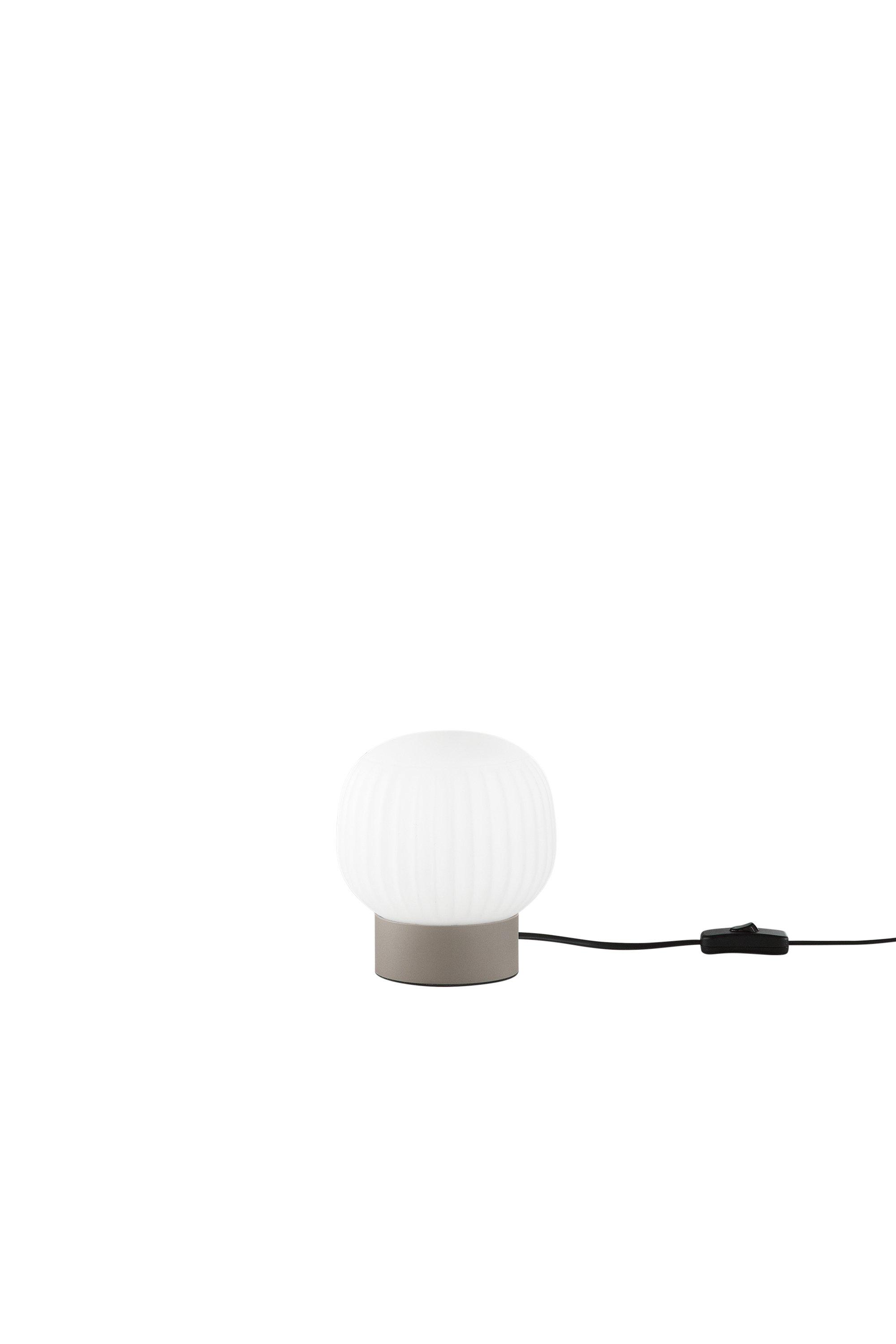 FAN I-ERIS-L Stolní lampa Eris bílá + hnědá, hliník + sklo, 1 x E14, 15 x 16 cm - FANEUROPE