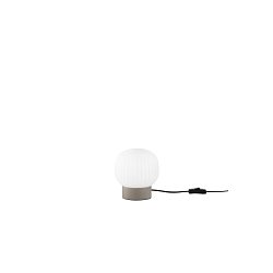 Obrázek pro produkt Stolní lampa Eris bílá + hnědá, hliník + sklo, 1 x E14, 15 x 16 cm - FANEUROPE