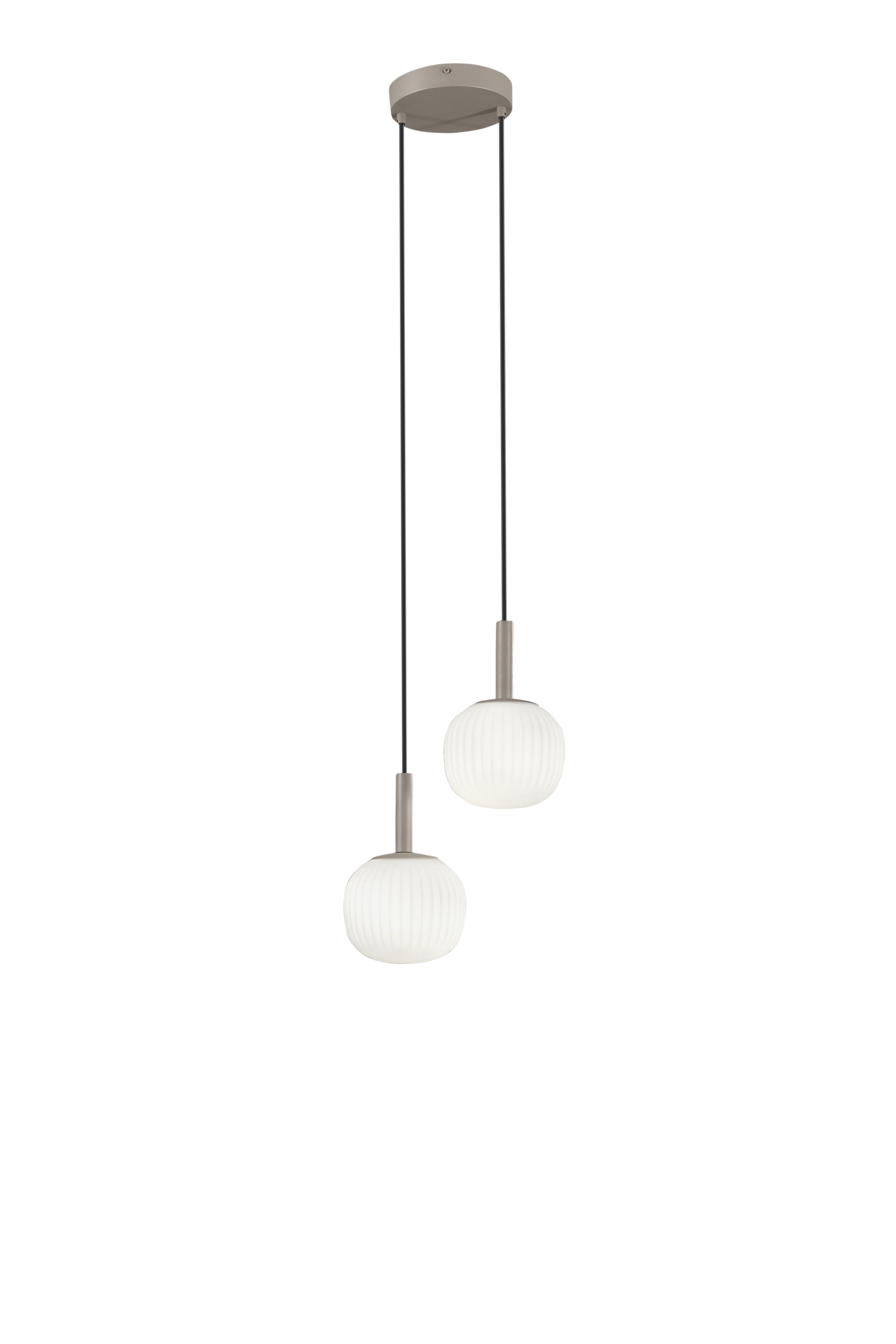 FAN I-ERIS-S2 Závěsné svítidlo Eris bílá + hnědá, 2 x E14, 21 x 200 cm - FANEUROPE