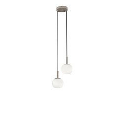 Obrázek pro produkt Závěsné svítidlo Eris bílá + hnědá, 2 x E14, 21 x 200 cm - FANEUROPE
