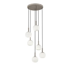 Obrázek pro produkt Závěsné svítidlo Eris bílá + hnědá, 6 x E14, 51 x 200 cm - FANEUROPE