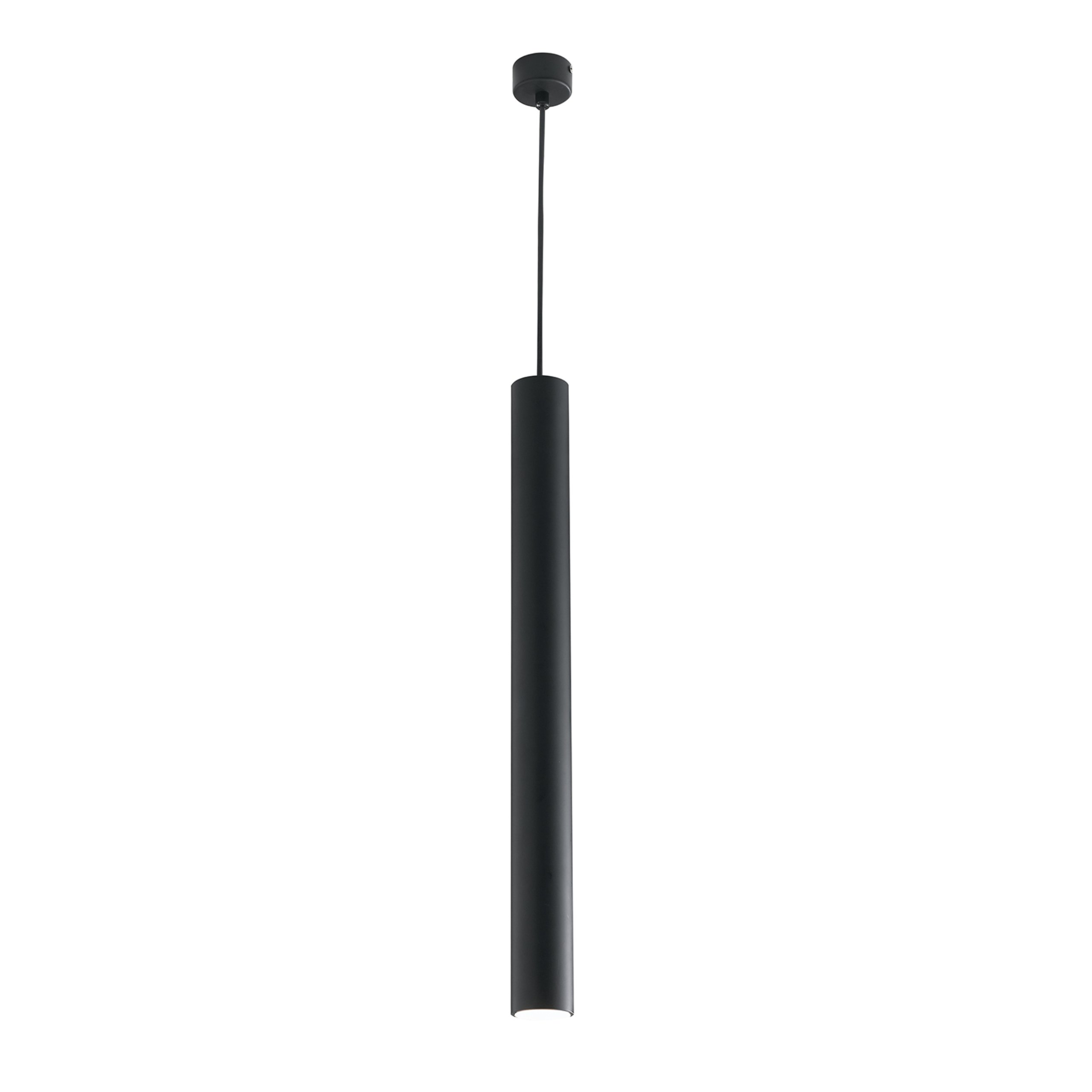 FAN I-FLUKE-S NERO Závěsné svítidlo Fluke, kruhové, černé, 1 x GU10, 5,5 x 6 x 200 cm - FANEUROPE
