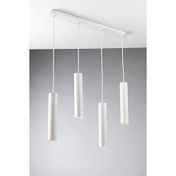 Obrázek pro produkt Závěsné svítidlo Fluke, kruhové, bílé, 4 x GU10, 68 x 7 x 200 cm - FANEUROPE