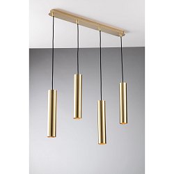 Obrázek pro produkt Závěsné svítidlo Fluke, kruhové, zlaté, 4 x GU10, 68 x 7 x 200 cm - FANEUROPE