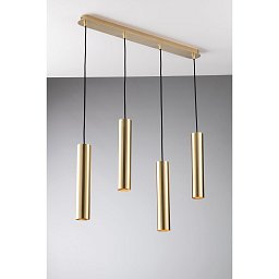 Obrázek pro produkt Závěsné svítidlo Fluke, kruhové, zlaté, 4 x GU10, 68 x 7 x 200 cm - FANEUROPE