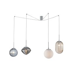 Obrázek pro produkt Závěsné svítidlo Greenwich geometrické tvary multicolor, 4 x E27, délka 250 cm - FANEUROPE