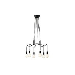 Obrázek pro produkt Závěsné svítidlo Habitat, černé, 6 x E27, 66 x 120 cm - FANEUROPE