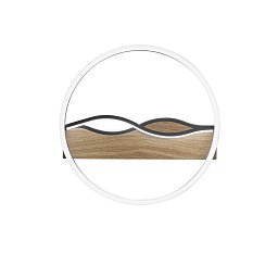 Stropní LED svítidlo Hawaii kruhové, černé/dřevěné, 36 W, 4605 lm, CCT, pr. 40 x 6,8 cm - FANEUROPE Obrázek pro produkt Stropní LED svítidlo Hawaii kruhové, černé/dřevěné, 36 W, 4605 lm, CCT, pr. 40 x 6,8 cm - FANEUROPE