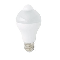 Obrázek pro produkt Žárovka se senzorem pohybu, patice E27, 12 W, 1155 lm, 4000 K, úhel 150 °, rozměry 60 x 126 mm, životnost 25 000 h, CRI 80 - FANEUROPE