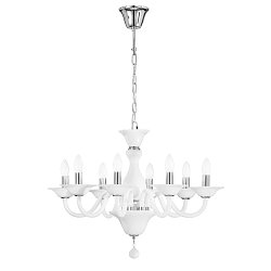 Obrázek pro produkt Závěsné svítidlo SOFFIO bílá/chrom, 8xE14, 71x120 cm - FANEUROPE
