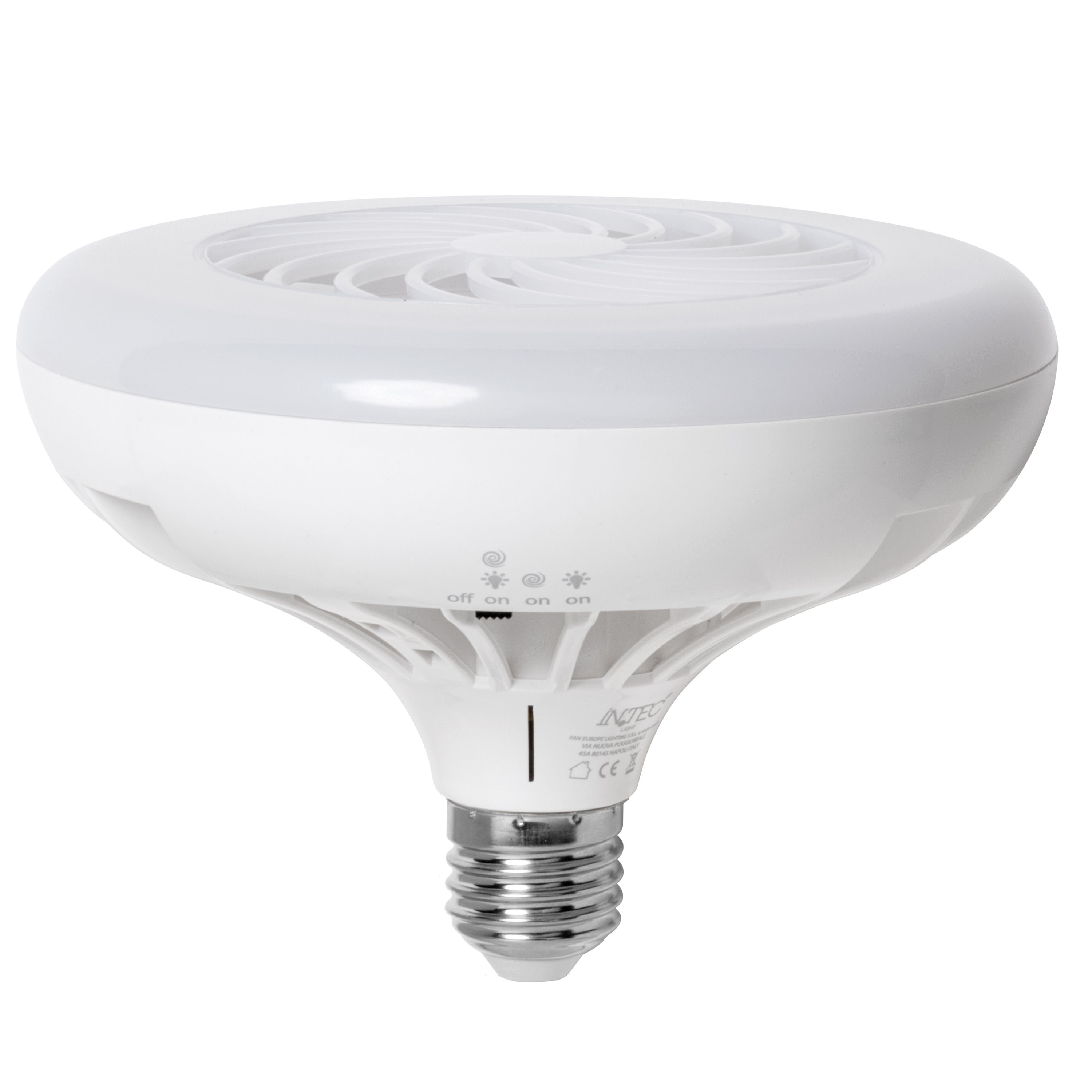 FAN KLASSIC-E27-FAN Žárovka LED E27 s ventilátorem, 8 W, 960 lm, 4000 K, 120 °, 150 x 100 mm, 20 000 h, CRI 80 - FANEUROPE