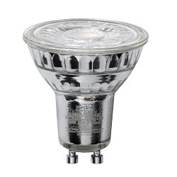 Obrázek pro produkt Žárovka LED GU10 sklo, 5,5 W, 560 lm, 3000 K, 38 °, 50 x 53 mm, 15 000 h, CRI 80 - FANEUROPE