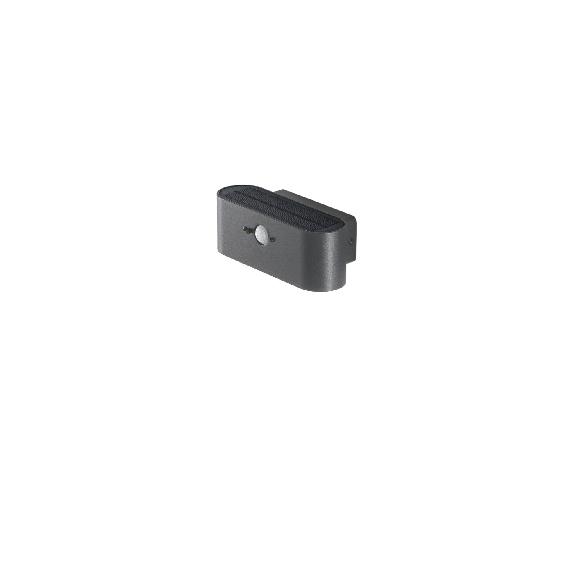 FAN LED-ALBERT-AP Solární nástěnné svítidlo, LED, ALBERT, antracit, senzor, 18.1 x 9.1 x 6.6 cm - FANEUROPE
