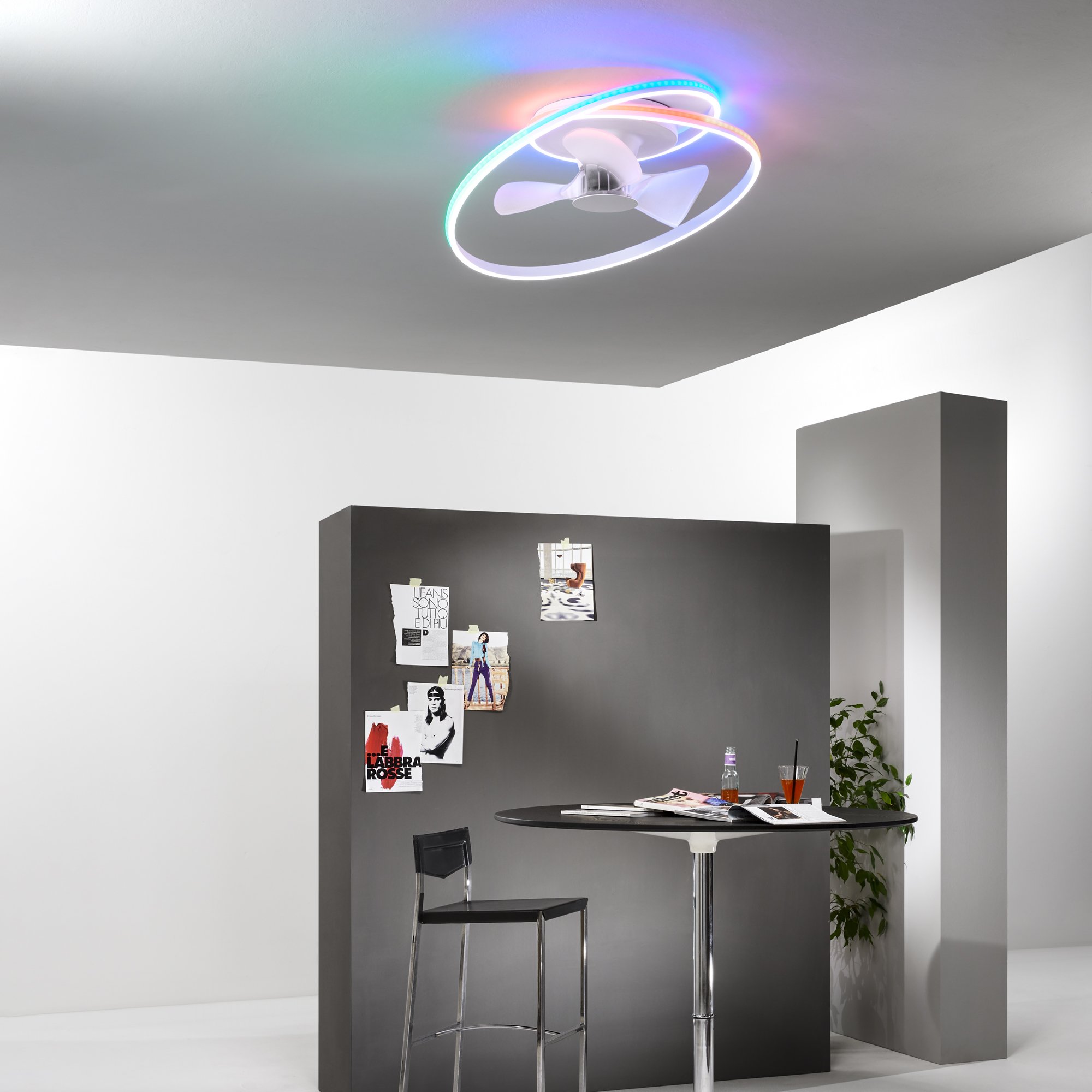 Obrázek produktu Stropní ventilátorové LED svítidlo VENTILATORE, 65 W, RGB + CCT, 7650 lm, bílá, pr. 77 x 24 cm - FANEUROPE 5 Obrázek produktu Stropní ventilátorové LED svítidlo VENTILATORE, 65 W, RGB + CCT, 7650 lm, bílá, pr. 77 x 24 cm - FANEUROPE 5