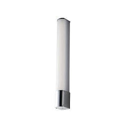 Obrázek pro produkt Koupelnové nástěnné LED svítidlo BLASTER, bílá/chrom, hliník/polykarbonát, 8 W, 1000 lm, 4000 K, IP44, se zásuvkou SCHUKO, 5,9 x - FANEUROPE