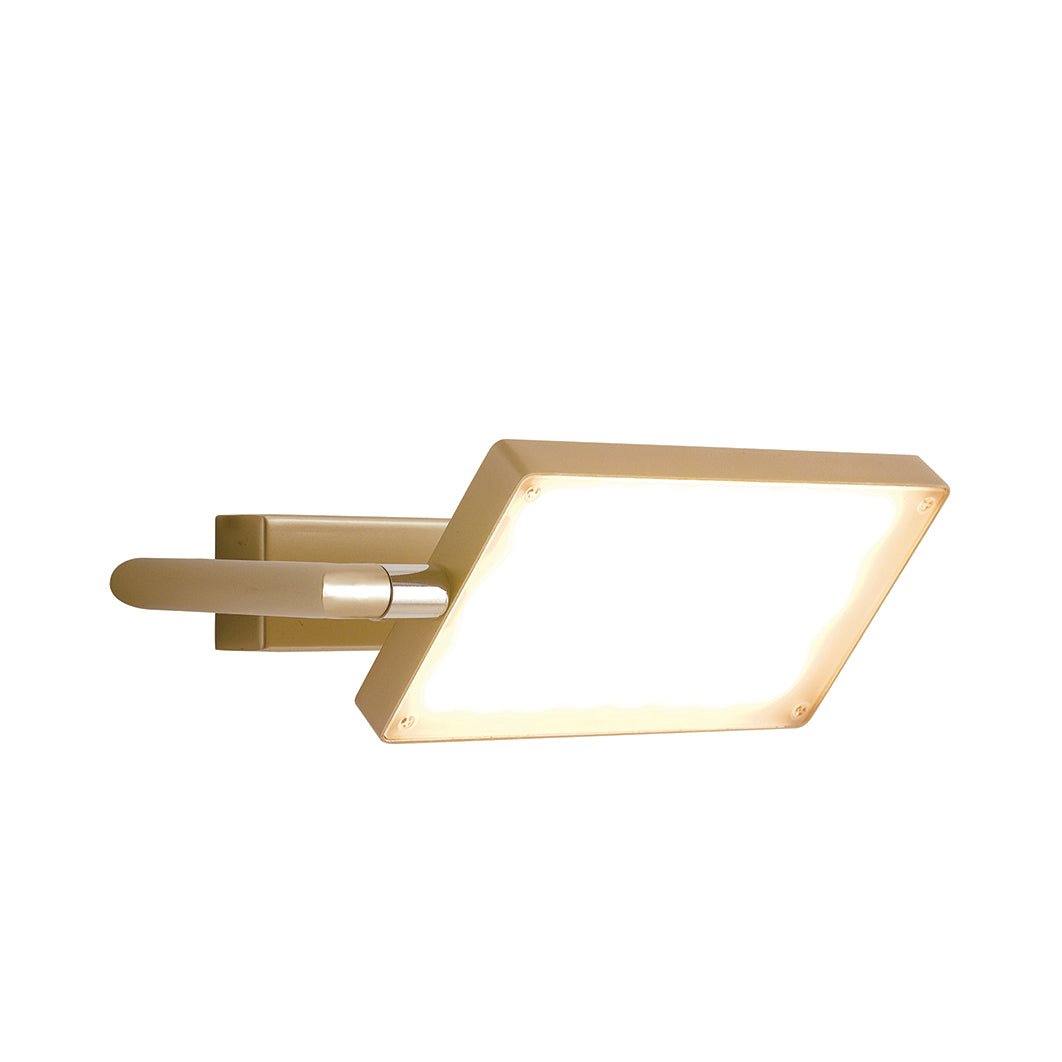 FAN LED-BOOK-AP-ORO Nástěnné LED svítidlo BOOK zlatá, 18 W, 1820 lm, 3200 K, 22,5 x 15 x 10 cm - FANEUROPE