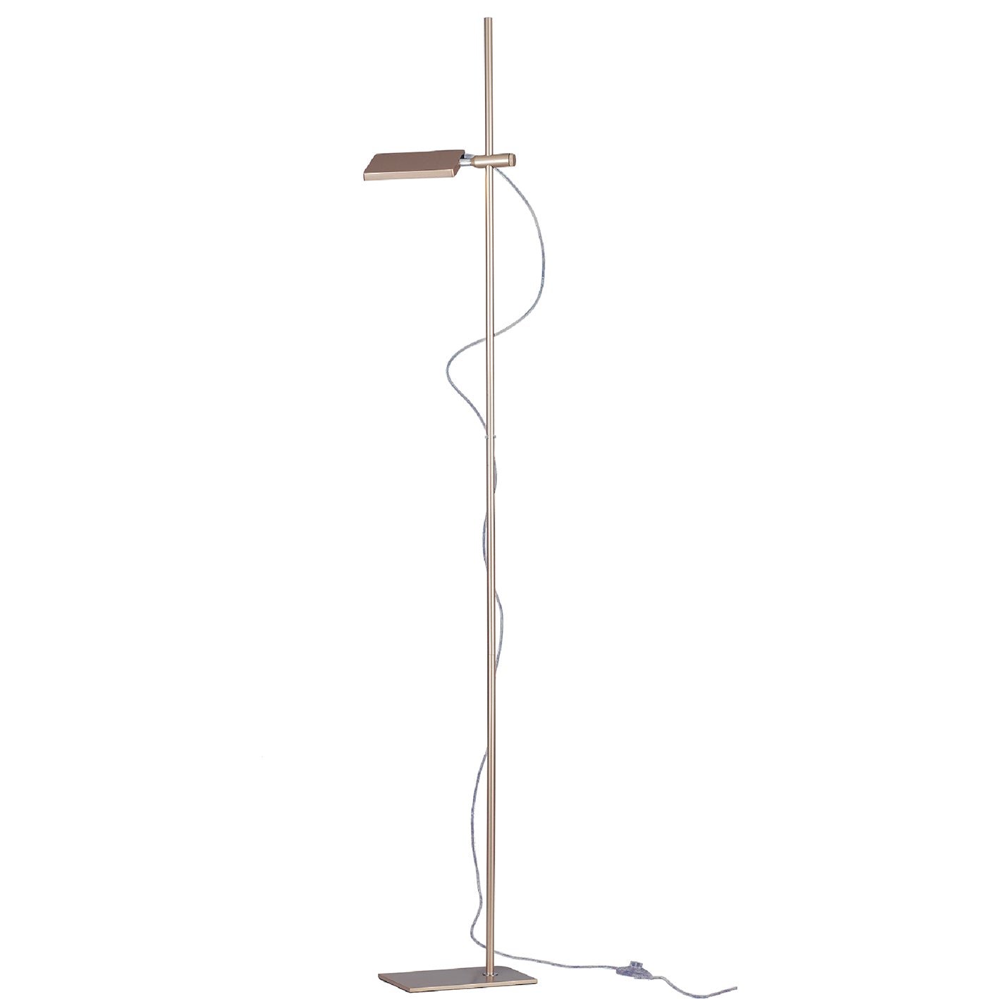 FAN LED-BOOK-PT-ORO Stojací lampa PIANTANA LED BOOK zlatá, 18 W, 1820 lm, 3200 K, 25 x 16 x 182 cm - FANEUROPE
