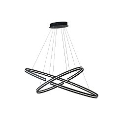 Obrázek pro produkt Závěsné LED svítidlo CLARKE černá, 88 W, 11000 lm, 3000 K, 120 x 60 x 124 cm - FANEUROPE