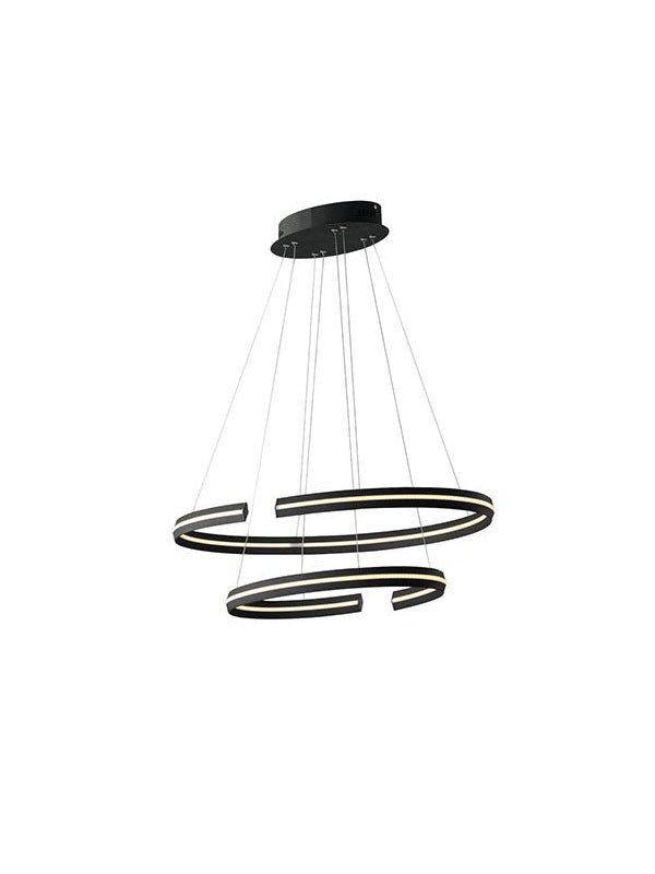 FAN LED-CLARKE-S80C Závěsné LED svítidlo CLARKE černá, 60 W, 6750 lm, 3000 K, 78 x 40 x 124 cm - FANEUROPE