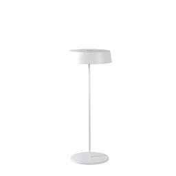 Obrázek pro produkt Nabíjecí venkovní stolní svítidlo COCKTAIL bílá, kov, 2,2 W, 192 lm, 3000 K, stmívatelné, IP54, 29,5 x 12 cm - FANEUROPE