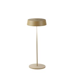 Obrázek pro produkt Nabíjecí venkovní stolní svítidlo COCKTAIL zlatá, kov, 2,2 W, 192 lm, 3000 K, stmívatelné, IP54, 29,5 x 12 cm - FANEUROPE