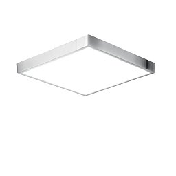 Obrázek pro produkt Koupelnové stropní svítidlo DOMO chrom, akrylát/hliník, 24 W, 2700 lm, 4000 K, IP44, 24 x 24 x 2,4 cm - FANEUROPE