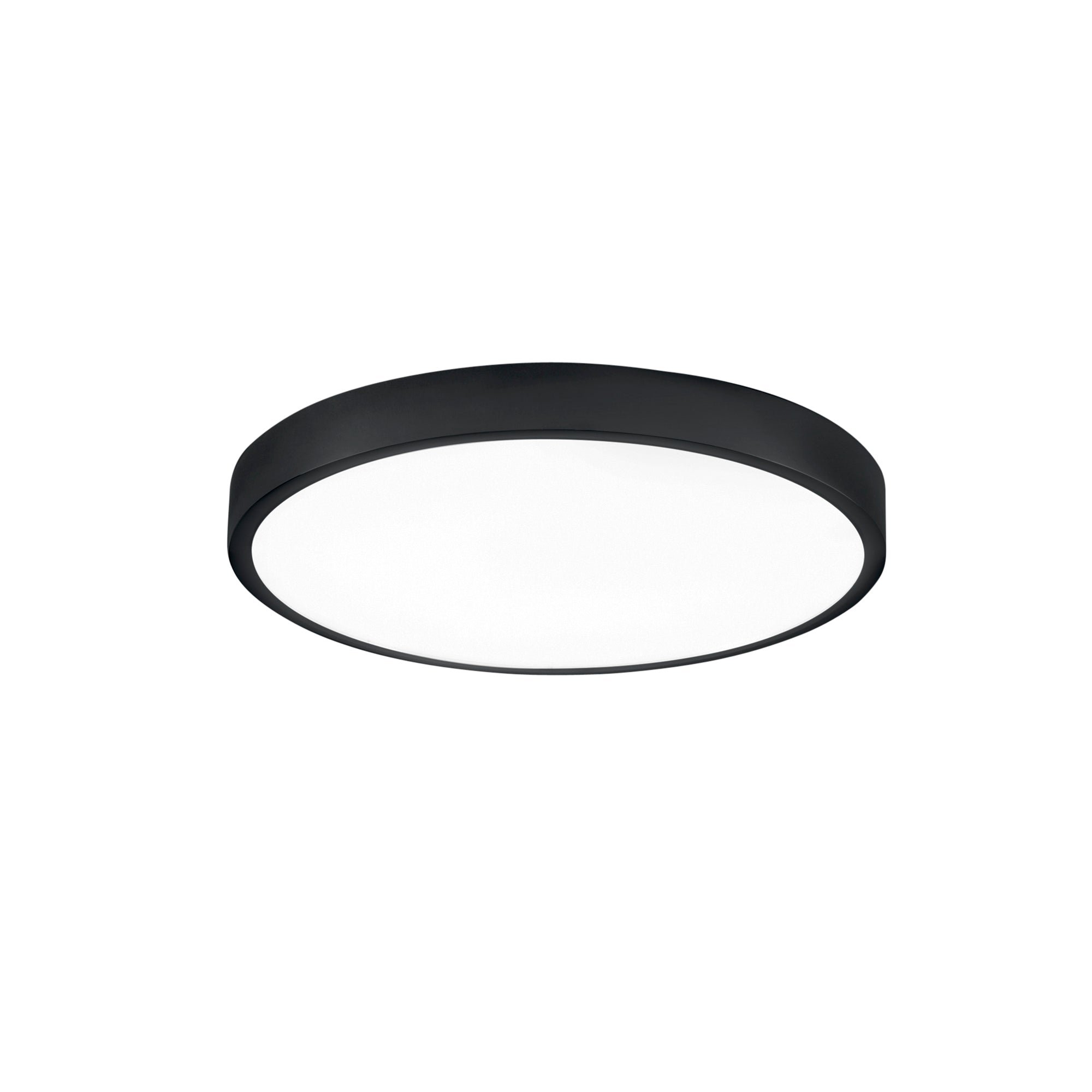 Levně FAN LED-DOMO-R24-NER Koupelnové stropní svítidlo DOMO černá (opakování), 24 W, 2700 lm, 4000 K, IP44, 24 x 2,4 cm - FANEUROPE