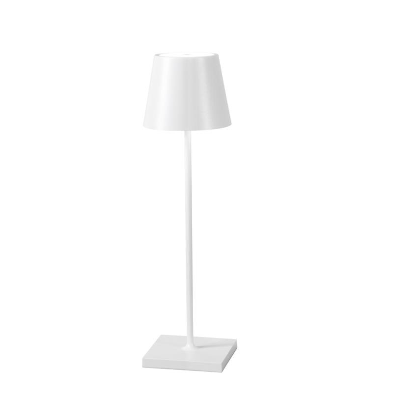 FAN LED-DRINK-BCO Nabíjecí venkovní stolní svítidlo DRINK bílá, kov, LED 2,2 W, 190 lm, 3000 K, stmívatelné, IP54, 36 x 11 cm - FANEUROPE