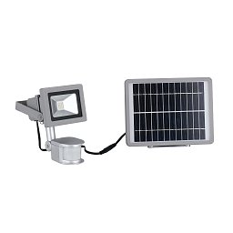 Obrázek pro produkt Solární reflektor ELIOs stříbrná, hliník, 9 W, 620 lm, 4000 K, IP44, solární panel/senzor, 16,4 x 11,5 cm - FANEUROPE