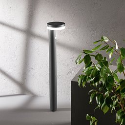 Obrázek pro produkt Sloupkové solární svítidlo PALO ENYA antracit, hliník, 5 W, 600 lm, 4000 K, IP44, senzor, 80 x 15,5 cm - FANEUROPE