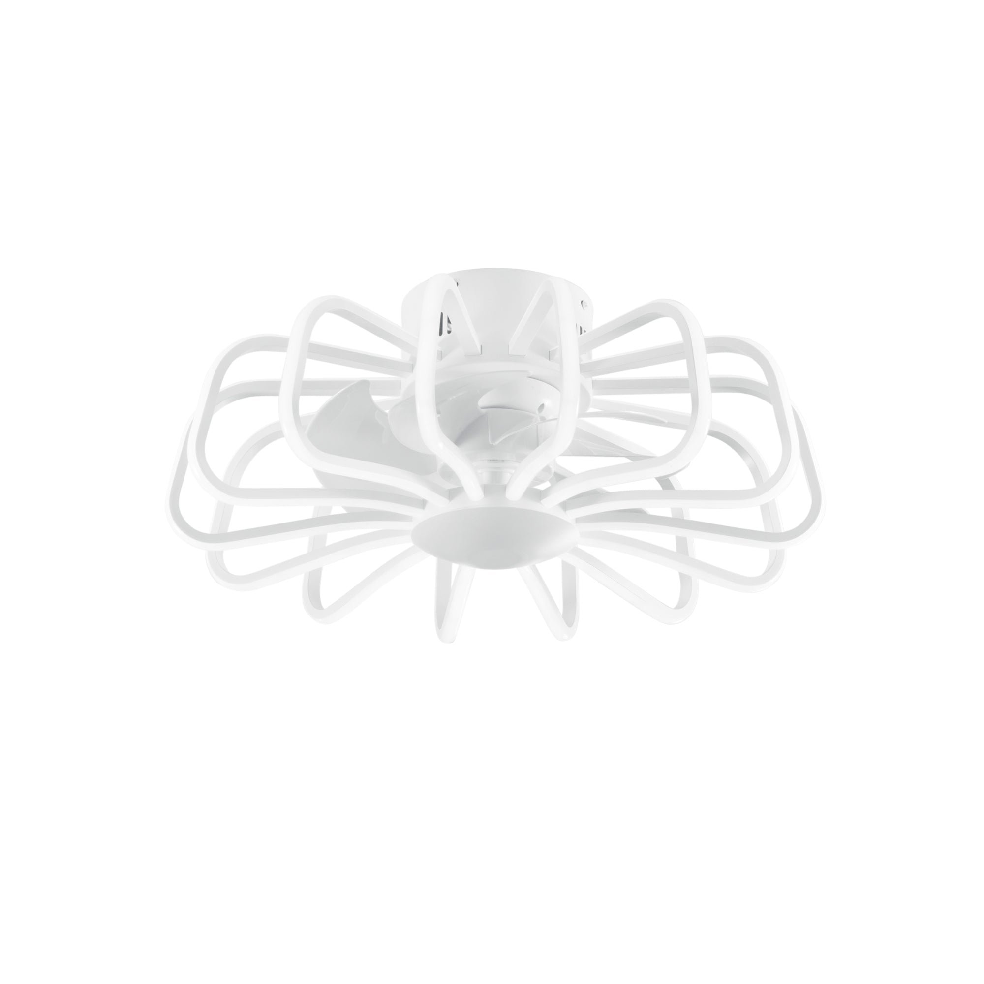 FAN LED-GRECALE-W-INT Svítidlo s ventilátorem GRECALE bílá akrylát/hliník 80 W 8470 lm CCT stmívatelné Wi‑Fi 50x20,7 cm - FANEUROPE