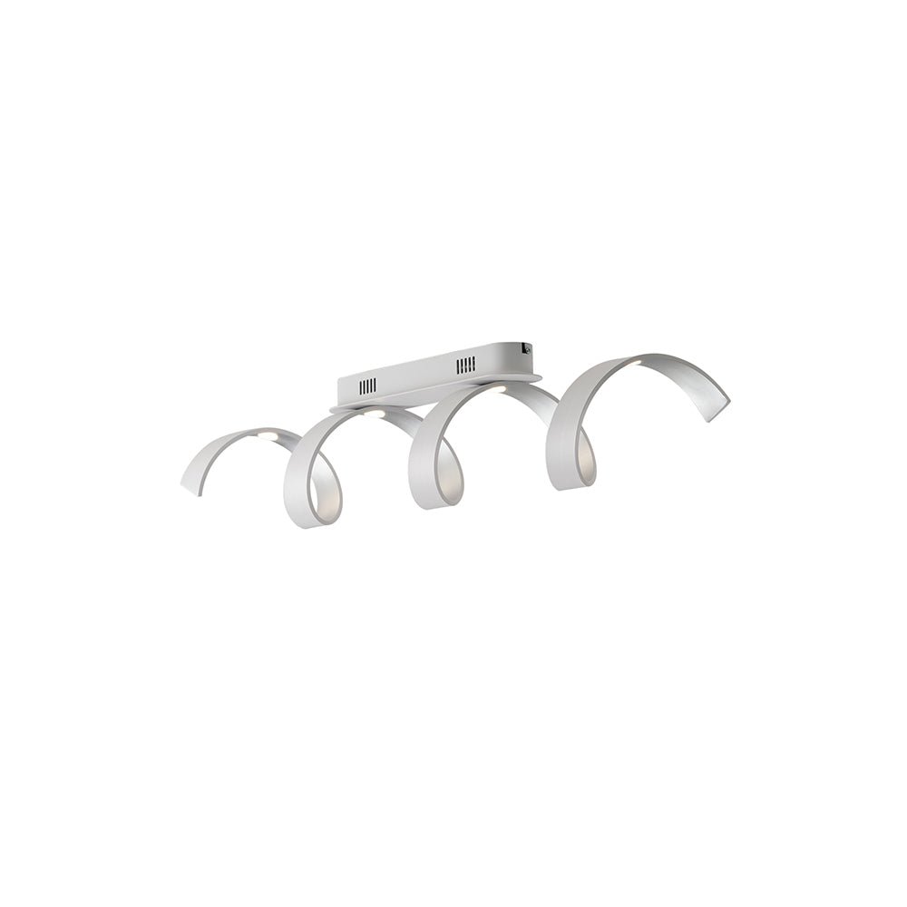 FAN LED-HELIX-PL4 BCO Stropní LED svítidlo HELIX bílá/stříbrná, 20 W, 1680 lm, 4000 K, 80 x 18 cm - FANEUROPE