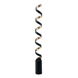 Obrázek pro produkt Stojací lampa PIANTANA LED HELIX černá/zlatá, 30 W, 1700 lm, 3000 K, 14,5 x 152 cm - FANEUROPE