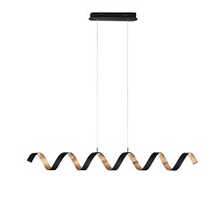 Obrázek pro produkt Závěsné svítidlo LED HELIX černá/zlatá, 30 W, 2520 lm, 3000 K, 125 x 120 cm - FANEUROPE