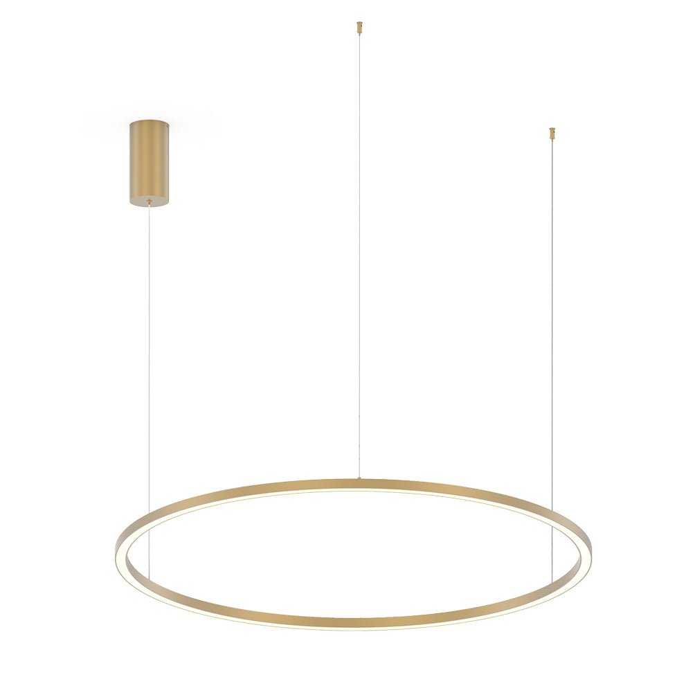 FAN LED-HOOP-S120-ORO Závěsné LED svítidlo HOOP zlatá, 60 W, 9000 lm, CCT, 120 x 150 cm - FANEUROPE