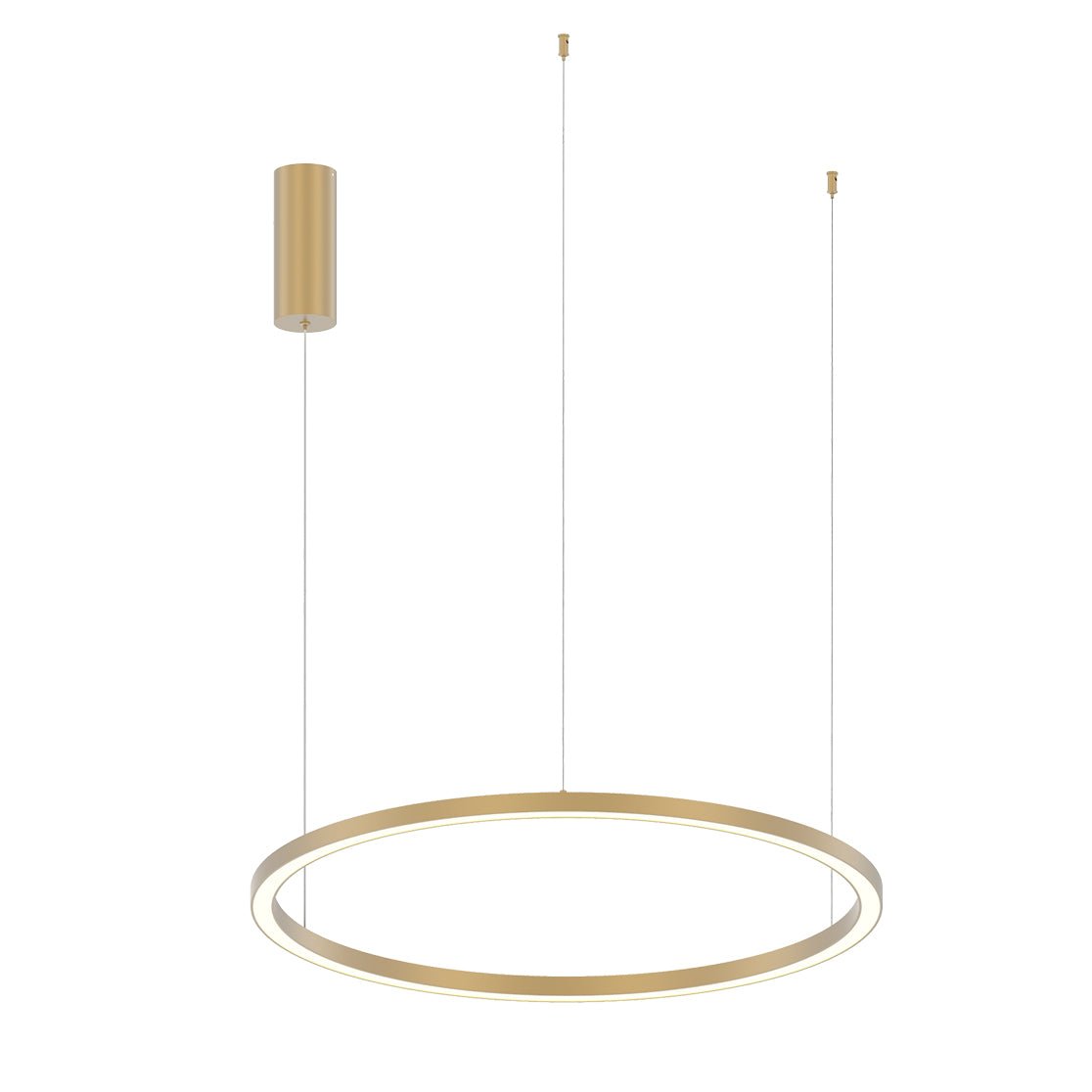 FAN LED-HOOP-S80-ORO Závěsné LED svítidlo HOOP zlatá, 40 W, 6000 lm, CCT, 80 x 150 cm - FANEUROPE