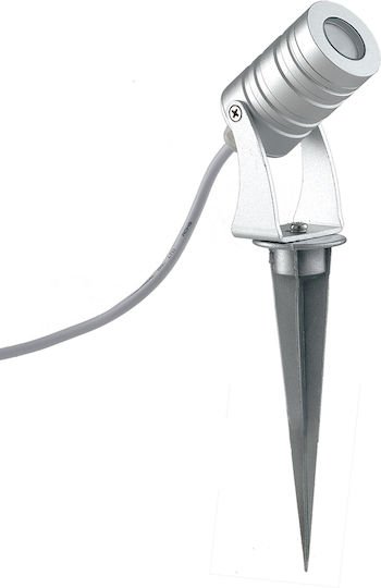 FAN LED-IRIDE-3P Venkovní reflektor IRIDE DC12/24V stříbrná, hliník, 3x1 W, RGB, stmívatelné, IP65, 12 x 4,2 cm - FANEUROPE