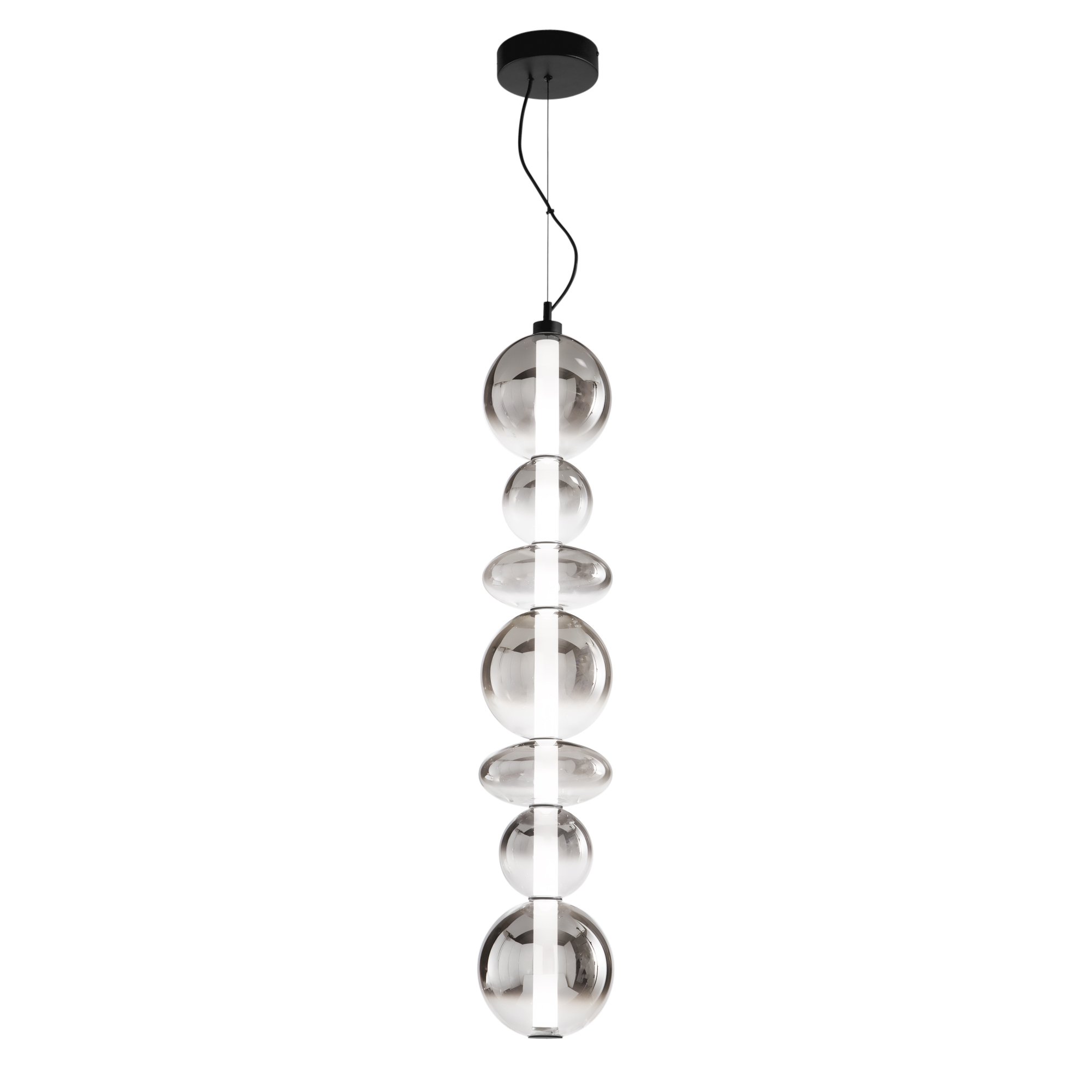 FAN LED-KEMET-S7 Závěsné LED svítidlo KEMET černé 40W 4000lm 3000K 117,5 x 154,5 cm - FANEUROPE