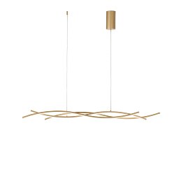Obrázek pro produkt Závěsné LED svítidlo KINETIC zlatá, 40 W, 5100 lm, CCT, 117,2 x 6 x 105 cm - FANEUROPE