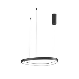Obrázek pro produkt Závěsné LED svítidlo KLAPTON černá, 58 W, 8360 lm, CCT, 65 x 150 cm - FANEUROPE