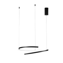 Obrázek pro produkt Závěsné svítidlo LED MOMA černá 38 W 6090 lm CCT 60 x 150 cm - FANEUROPE