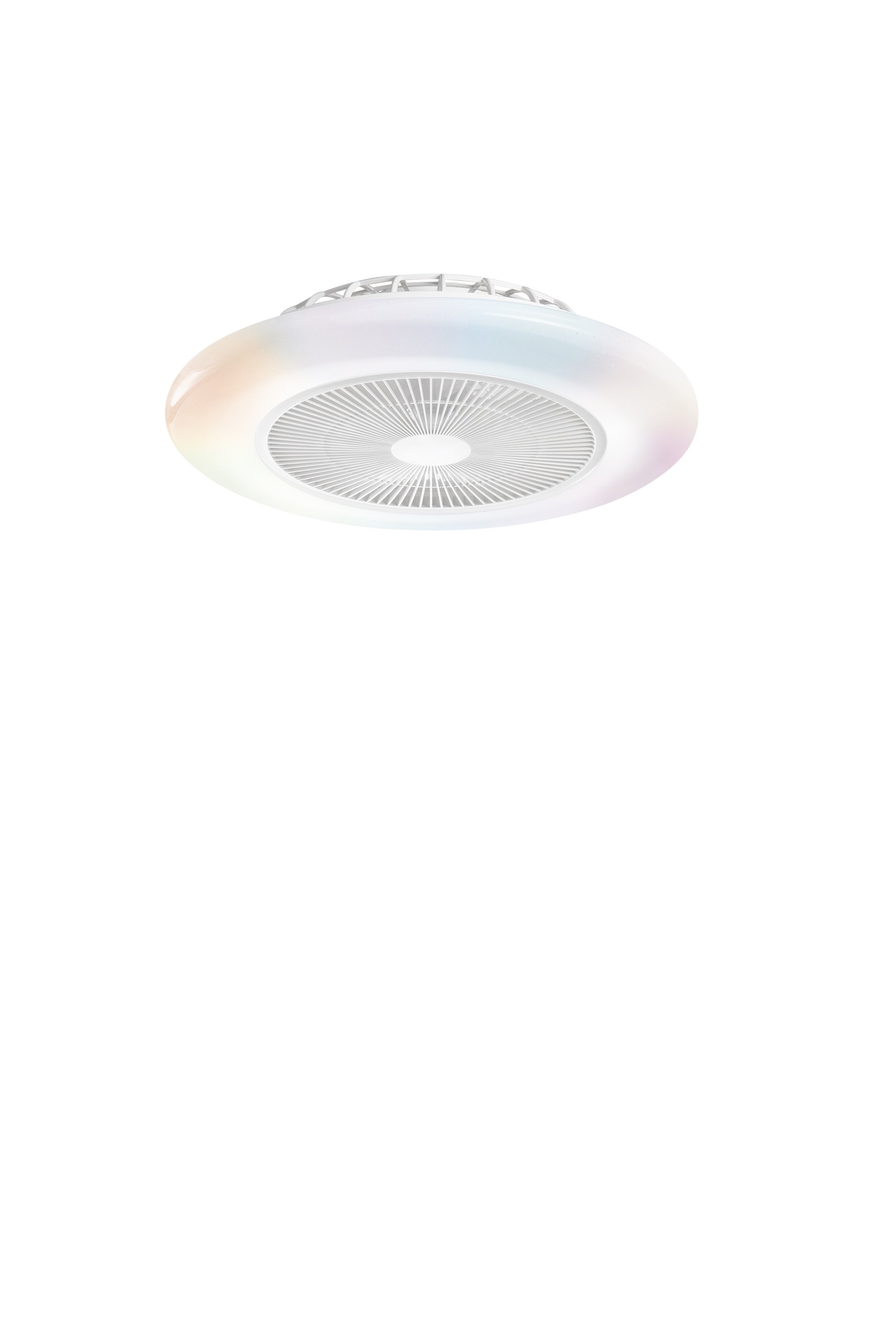 FAN LED-PONENTE-PRO Stropní ventilátorové LED svítidlo Ponente Pro 46 W, 5500 lm, CCT RGBW, stmívatelné, RF ovladač, 15 x 55 cm - FANEUROPE