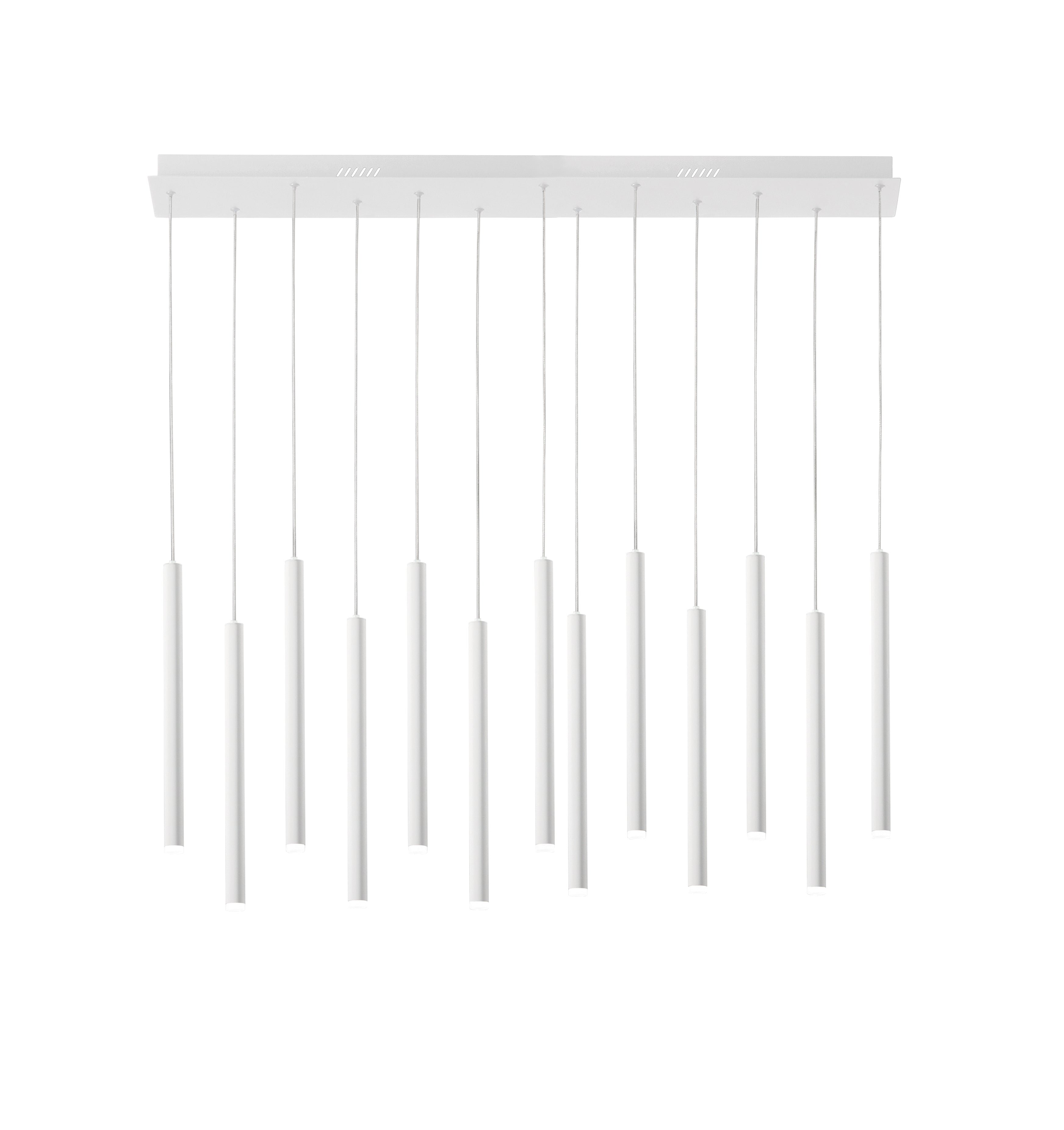 FAN LED-PYPE-SQ13-BCO Závěsné svítidlo LED PYPE bílá 65 W 6110 lm CCT 107,5 x 200 cm - FANEUROPE