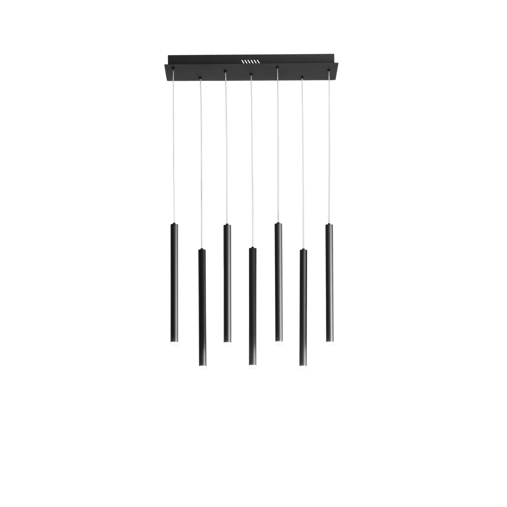 FAN LED-PYPE-SQ7-NER Závěsné svítidlo LED PYPE černá 35 W 3290 lm CCT 56,5 x 200 cm - FANEUROPE