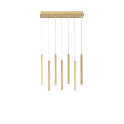 Obrázek pro produkt Závěsné svítidlo LED PYPE zlatá 35 W 3290 lm CCT 56,5 x 200 cm - FANEUROPE