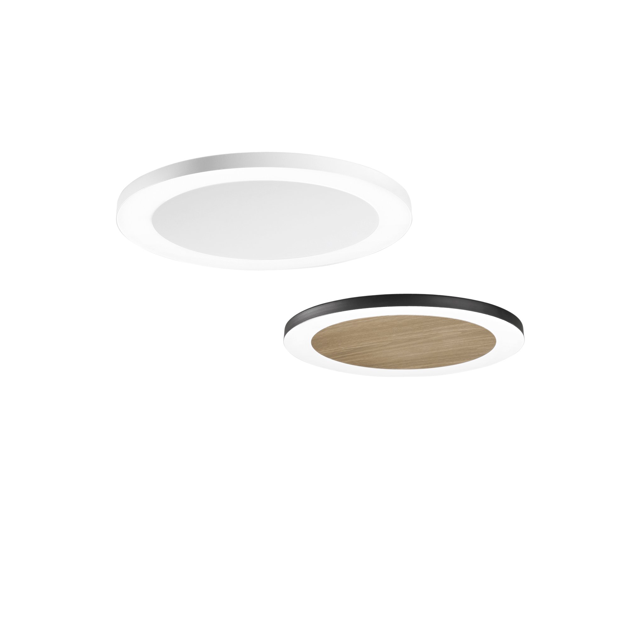 FAN LED-SAMSARA-BCO Stropní svítidlo LED SAMSARA bílá/dřevo 35 W 5300 lm CCT 40x4,2 cm - FANEUROPE