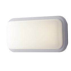 Obrázek pro produkt Venkovní stropní svítidlo LED SHELLY bílá polykarbonát 20 W 2500 lm 4000 K IP65 se senzorem 29,6x14,6x7,6 cm - FANEUROPE
