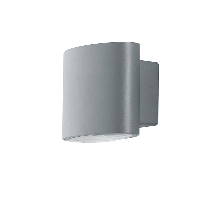 FAN LED-W-BOXTER SIL Venkovní nástěnné svítidlo LED BOXTER stříbrná hliník 2x4W 960lm CCT IP44 10x12,9x8,5 cm - FANEUROPE