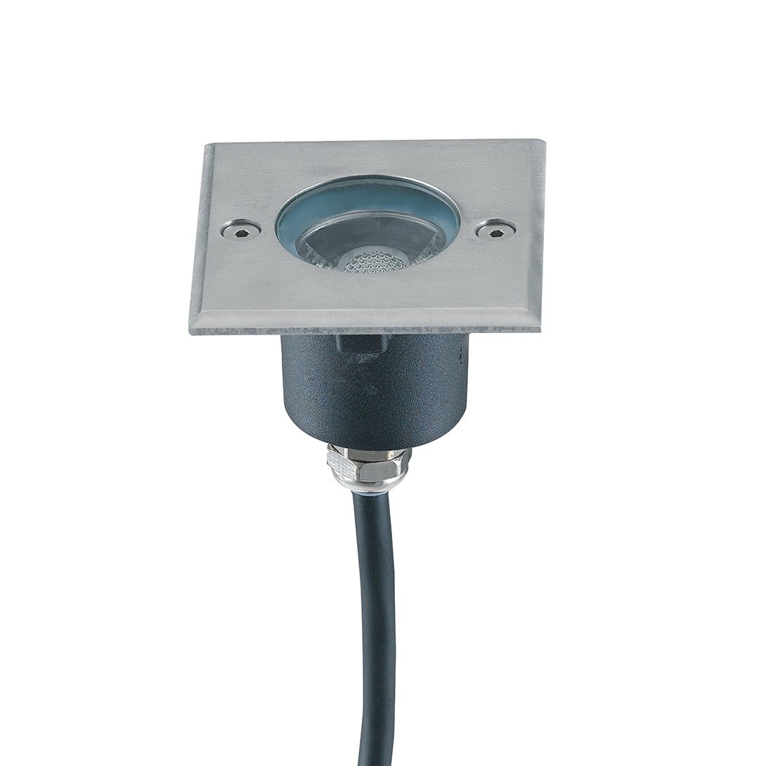 FAN LED-WALK-Q7C Pochozí venkovní svítidlo LED WALK nikl INOX 3 W 345 lm 3000 K IP67 7x7x6,6 cm - FANEUROPE